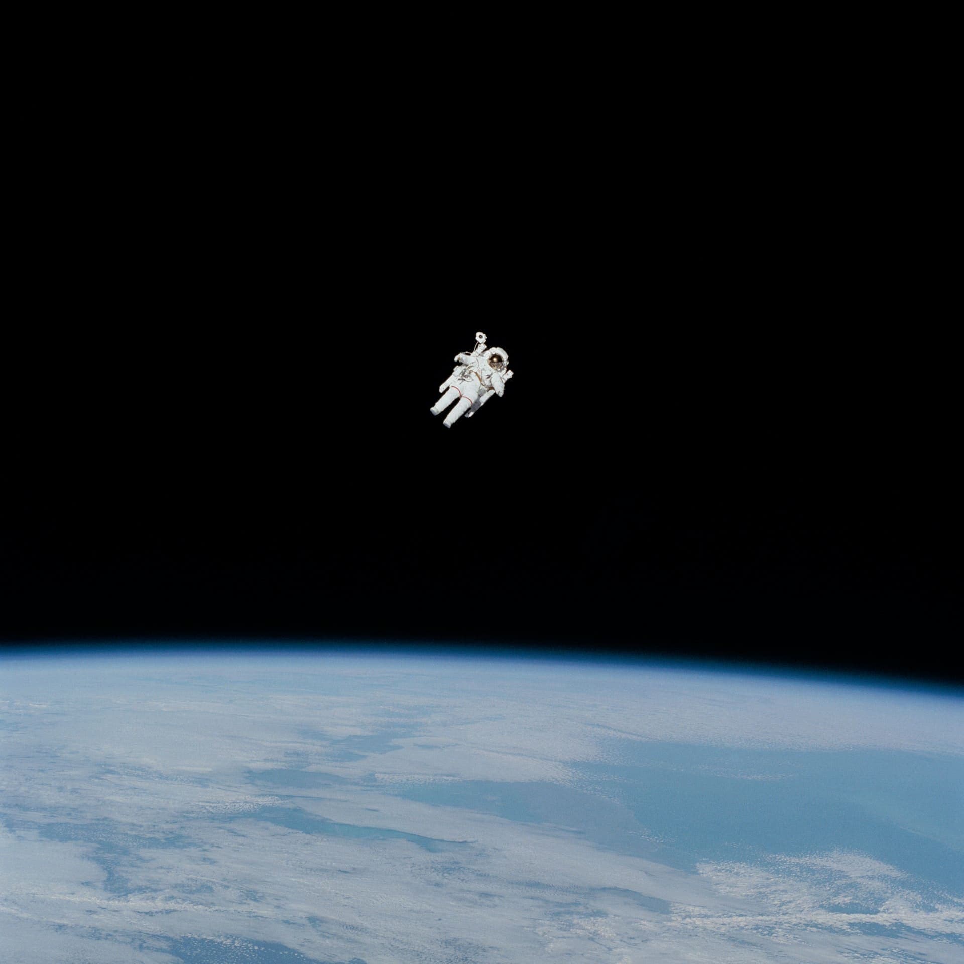 background image astronaut in the space